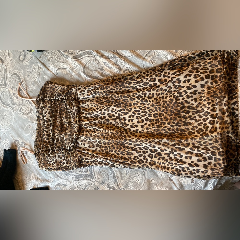 Mesh cheetah dress